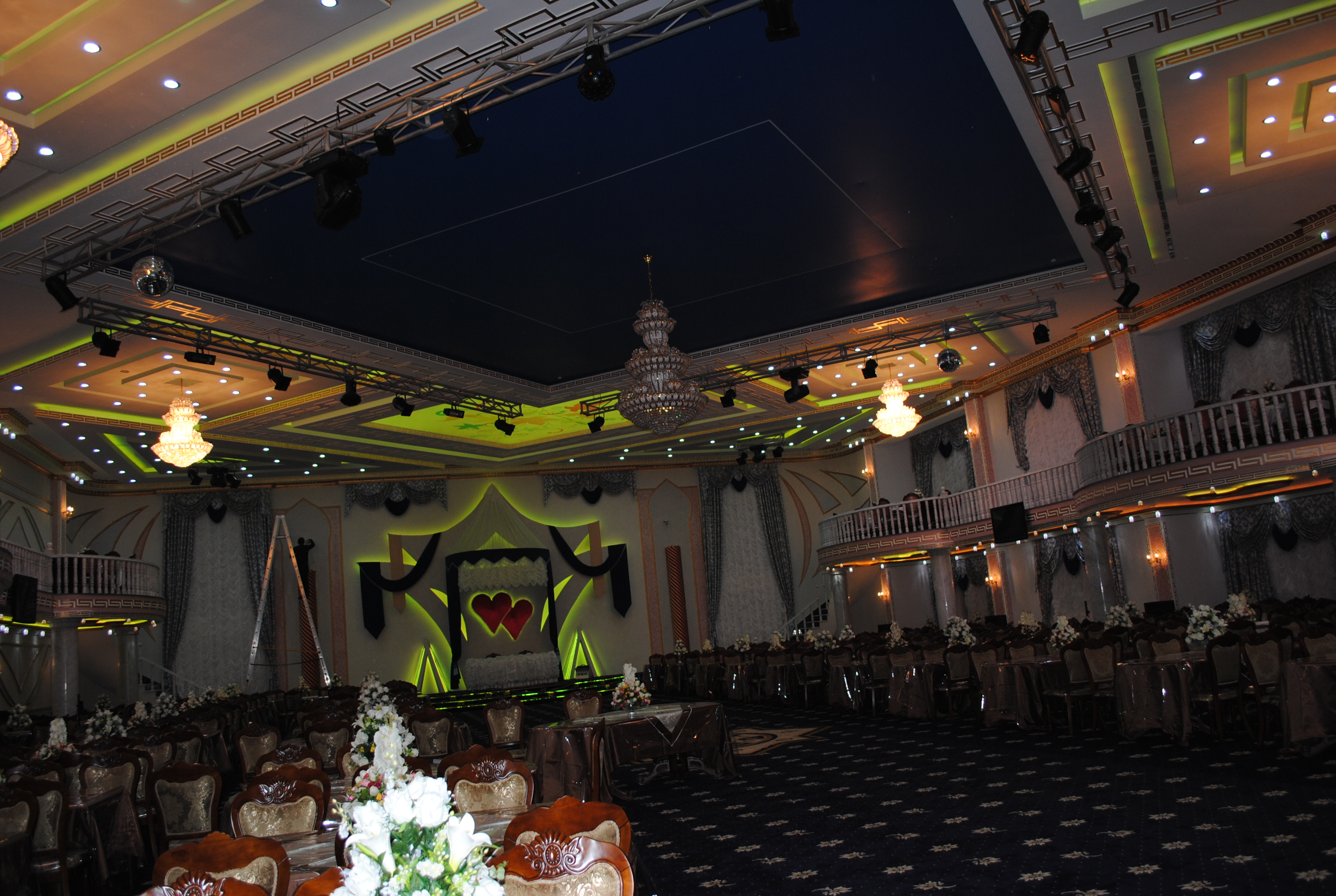 Audio-visual and display systems in a hospitality installation